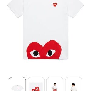 Comme des Garcons PLAY Play Red Half Heart T-shirt